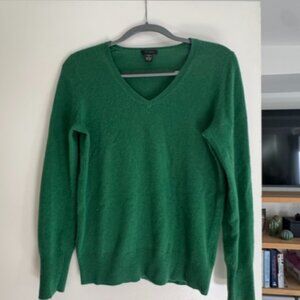 Emerald Green Cashmere V-neck